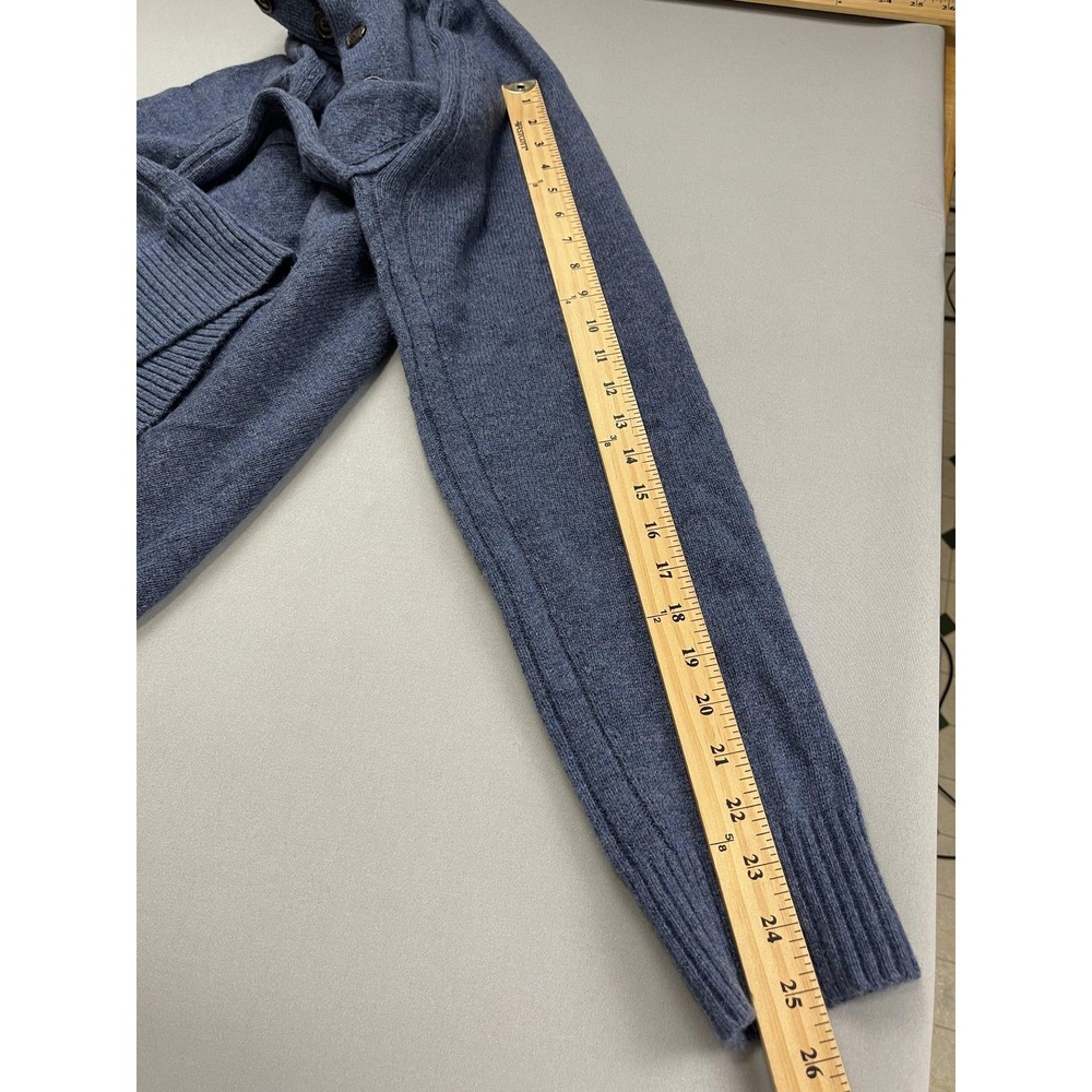 Banana Republic Sweater Men Large Blue Wool Blend Fisherman Quiet Luxury Minimal - Picture 9 of 9